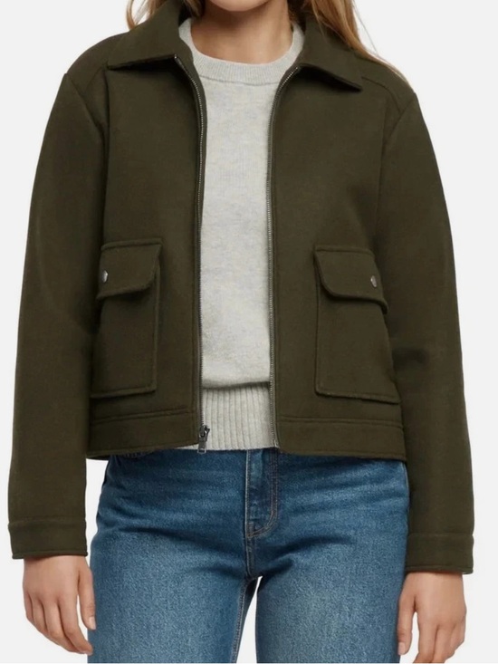Jackets & Blazers - Banana Republic Olive Green Cropped Zip Utility Jacket Womens XL